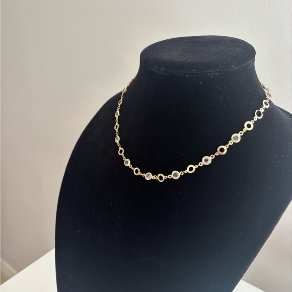 Jewelry - Gold Crystal Station Necklace - Women Jewelry